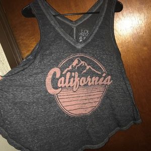 LOL Vintage California Mount Burnout Graphic Tank